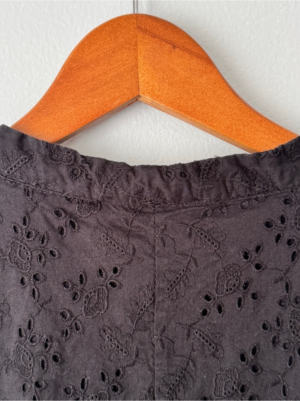 Lauren Ralph Lauren Black Floral Eyelet Button Down Blouse Plus Size 22W / 3X - Picture 6 of 13